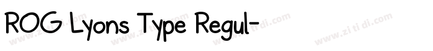 ROG Lyons Type Regul字体转换